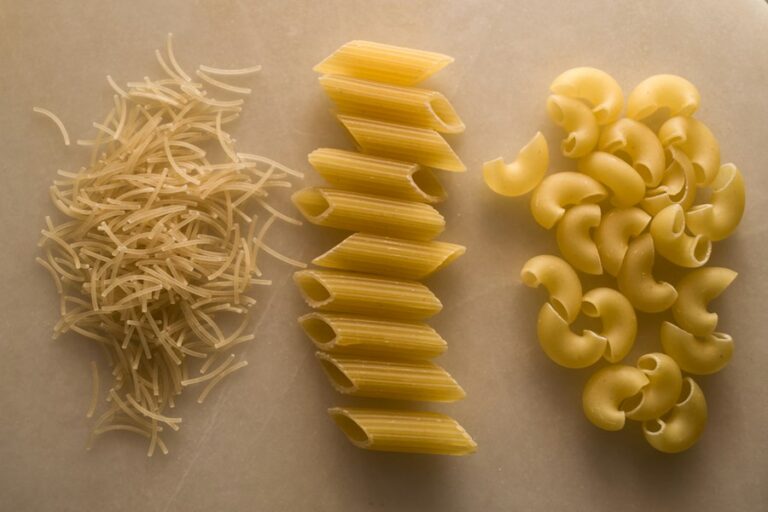 Distintos tipos de pasta seca